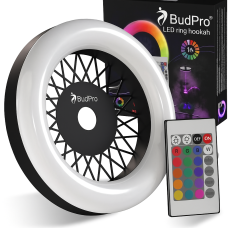 Світлодіодна кільцева лампа для кальяну BudPro Hookah LED Lamp Round Panel з пультом ДУ (5024701b)