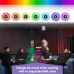 Світлодіодна кільцева лампа для кальяну BudPro Hookah LED Lamp Round Panel з пультом ДУ (5024701b)