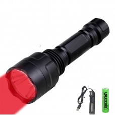 Ліхтар Clefers Tac Red Light до 400 ярдів (620-640 нм, IP65, USB, 18650 у комплекті) (5024595)