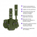 Кобура универсальная на платформе набедренная с подсумками Clefers tactical L17, Правосторонняя Олива (5002204)