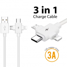 Кабель для зарядки 3в1 FLOVEME 1м - Micro, Type-c, Lightning (5002077)