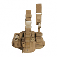 Кобура универсальная на платформе набедренная с подсумками Clefers tactical L17, Правосторонняя Хаки (5002203)