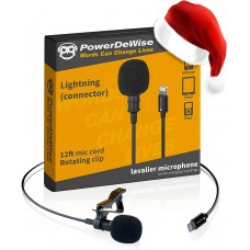 Петличний мікрофон PowerDeWise з Lightning штекером для запису на iPhone (581049)