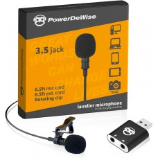 Професійний Петличний Мікрофон PowerDeWise K96 з USB-Адаптером Зовнішгьої Звукової Карти 3.5mm (602307177)