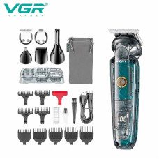 Тример VGR V‑102 це 6 у 1 для стрижки волосся голови, бороди, вусів, носа та вух живлення Li‑ion акумулятор (5024745)