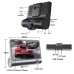 Відеореєстратор з 3 камерами Car DVR WDR Clefers - FullHD 1080P - Екран 4» - Нічний режим, Паркування, Стабілізація (509850х3)