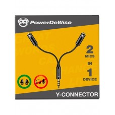 PowerDeWise Переходник разветвитель Y-connector - Jack 3.5 мм на 2 микрофона или 2 наушников 3.5 мм, 4 pin TRRS (5002007) PowerDeWise Переходник разветвитель Y-connector - Jack 3.5 мм на 2 микрофона или 2 наушников 3.5 мм, 4 pin TRRS (5002007)